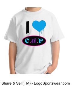 Gildan  Cotton Youth "I Love C.U.P." T-shirt Design Zoom