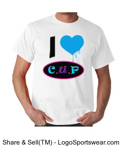 Gildan Adult "I Love C.U.P." T-shirt Design Zoom